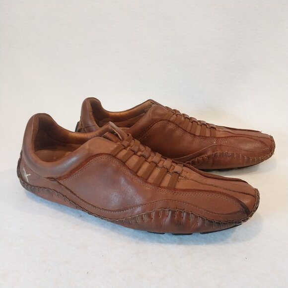 Pikolinos Fuencarral Mens 44 EU/11 US Brown Leather Casual Driving Shoes Slip On - Picture 1 of 14